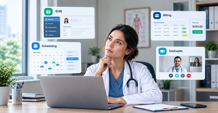 Do Private Practices Really Need Separate EHR, Billing, Scheduling and Telehealth Systems
